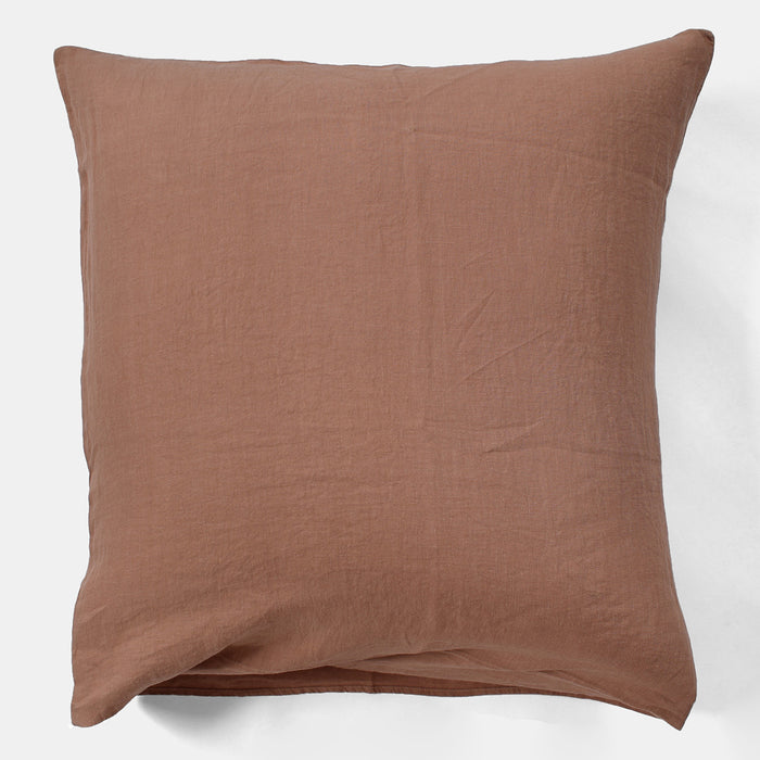 Linen Euro Pillowcase, moka