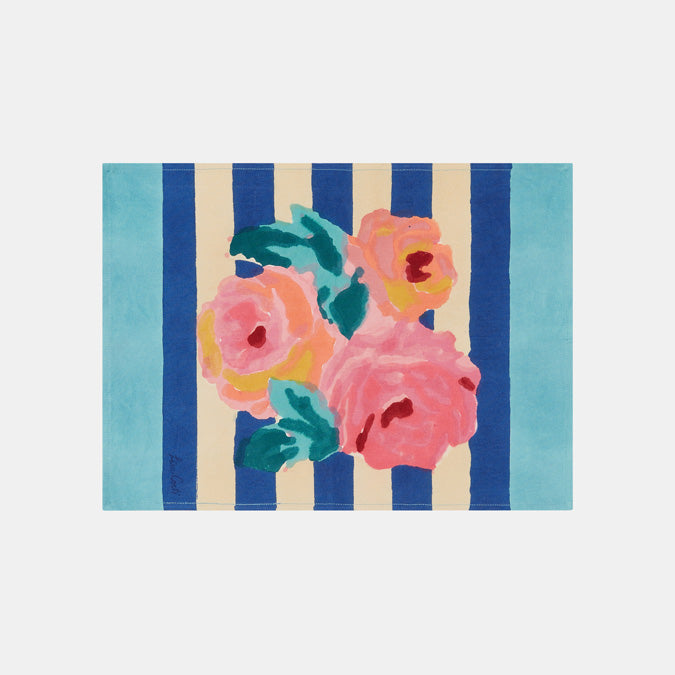 Nizam Stripes Blue Canvas Placemat