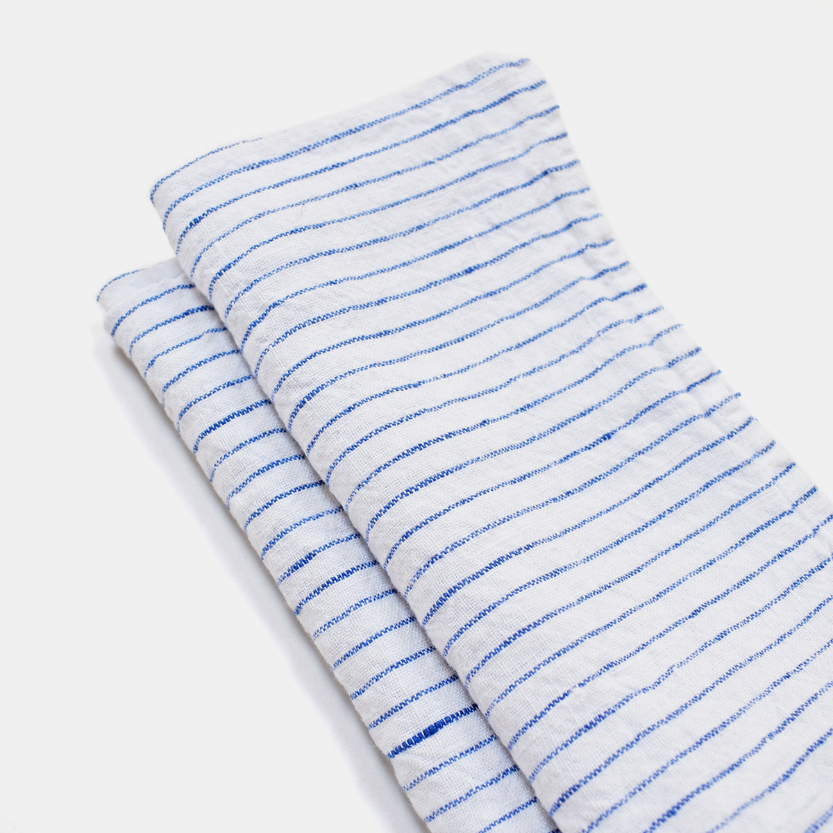 Linen Napkin, atlantic blue stripe