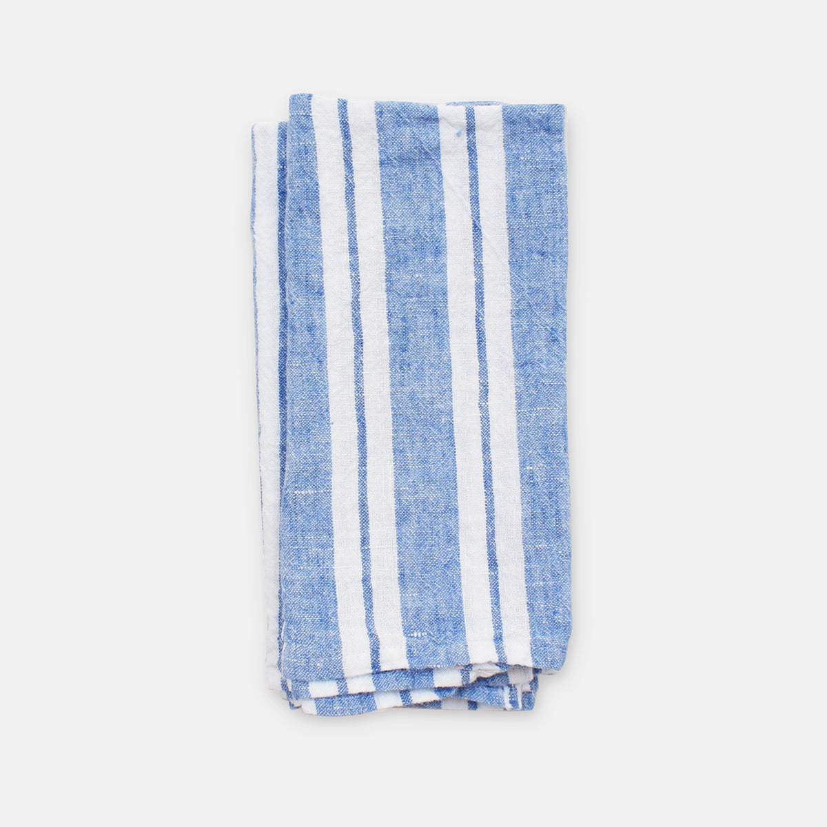 Linen Napkin, large blue stripes