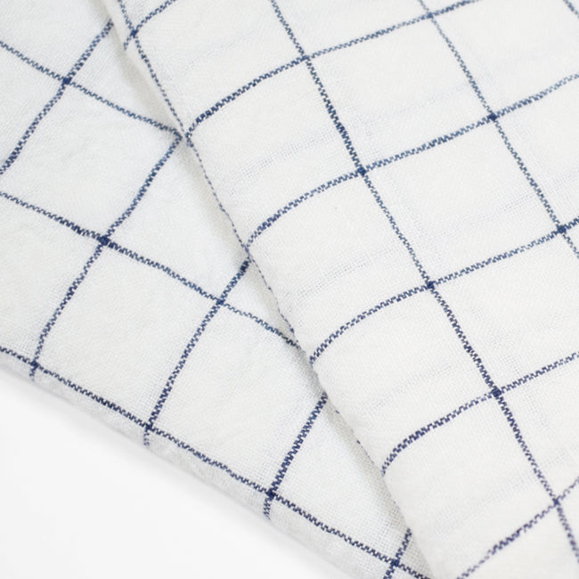 Linen Napkin, navy check, Napkin, Linge Particulier, Collyer's Mansion - Collyer's Mansion