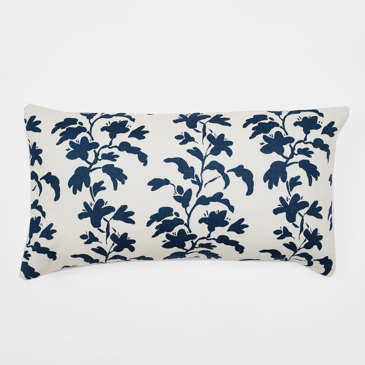 Navy Vine Pillow, lumbar