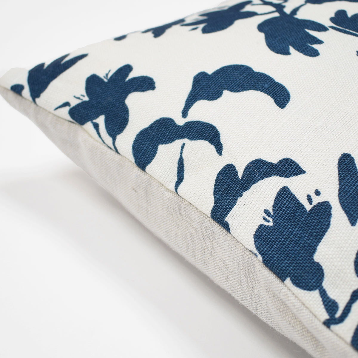 Navy Vine Pillow, lumbar