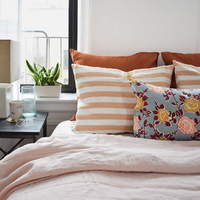 Linen Euro Pillowcase, sienna