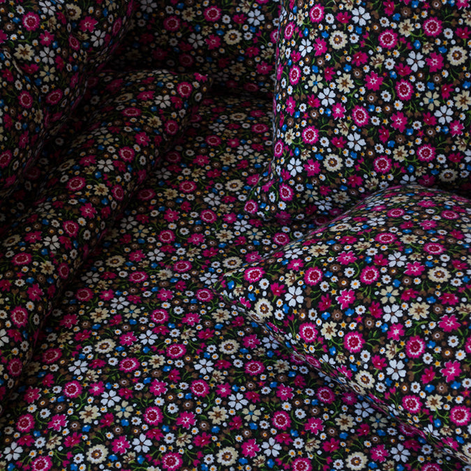 Dark Pink Daisies Pillow, lumbar