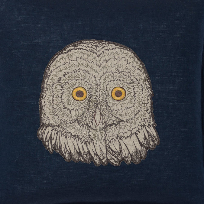 Owl Applique Pillow, square