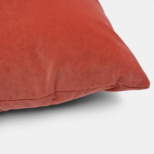 Winthrop Tangelo Velvet Pillow, square