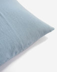 Linge Particulier Scandinavian Blue Euro Linen Pillowcase Sham for a colorful linen bedding look in grey blue - Collyer's Mansion