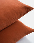 Linen Euro Pillowcase, sienna