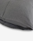 Linge Particulier Real Grey Standard Linen Pillowcase Sham for a colorful linen bedding look in elephant grey - Collyer's Mansion
