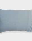 Linge Particulier Scandinavian Blue Standard Linen Pillowcase Sham for a colorful linen bedding look in grey blue - Collyer's Mansion