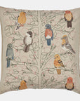 Songbirds Tree Pillow, square