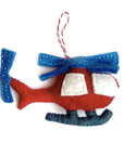 Helicopter Felt Ornament