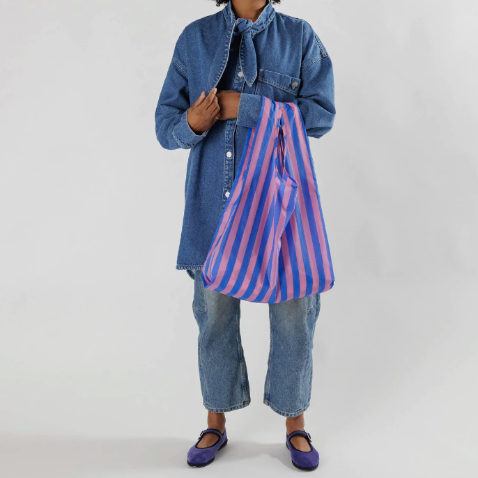 Blue Pink Awning Stripe Standard Bag