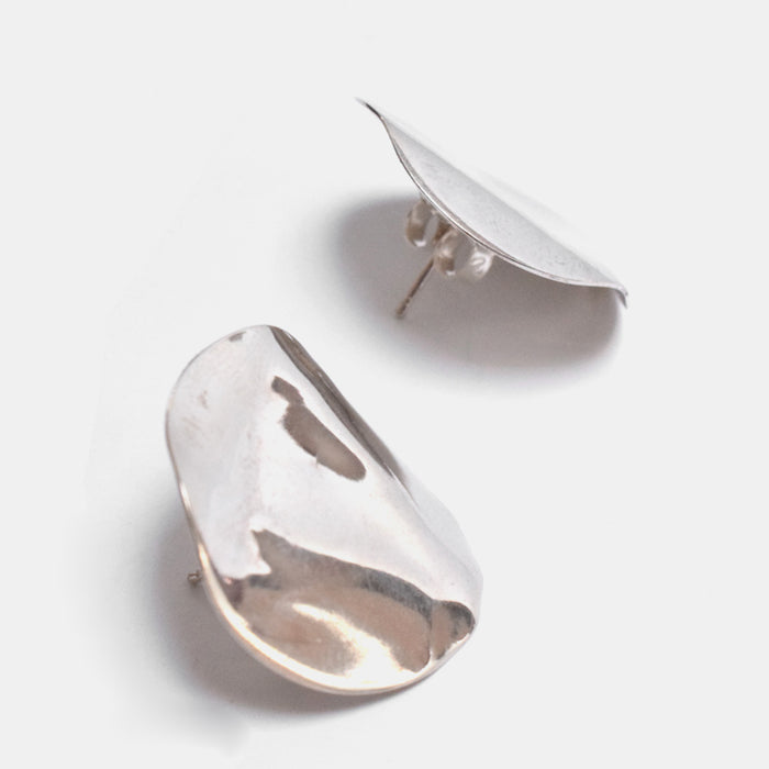 Slantt Dauphine Stud Earrings in Sterling Silver create sculptural statement jewelry - Collyer's Mansion