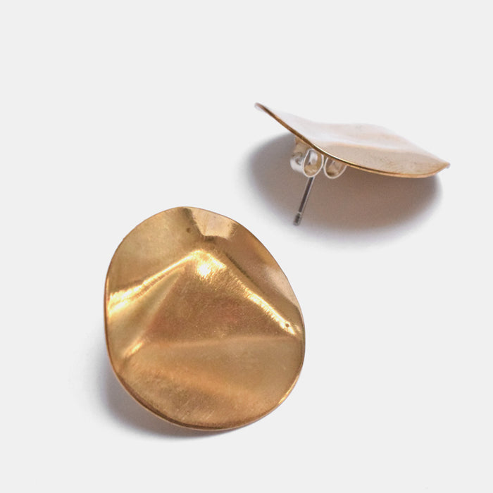 Slantt Dauphine Stud Earrings in Brass create sculptural statement jewelry - Collyer's Mansion