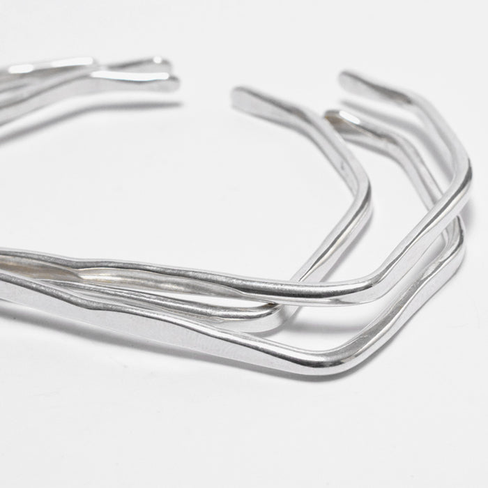 Slantt Hex Cuff Bracelet in Sterling Silver is a great for sculptural statement jewelry - Collyer's Mansion