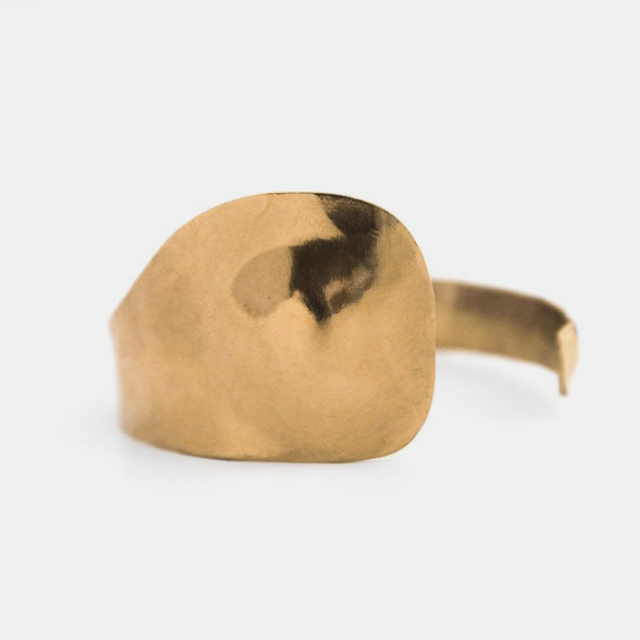 Slantt Juno Cuff Bracelet in Brass is the perfect sculptural statement jewelry - Collyer's Mansion