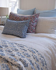 Linen Euro Pillowcase, scandinavian blue