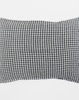 Linge Particulier Anthracite Gingham Standard Linen Pillowcase Sham for a colorful linen bedding look in dark check gingham - Collyer's Mansion