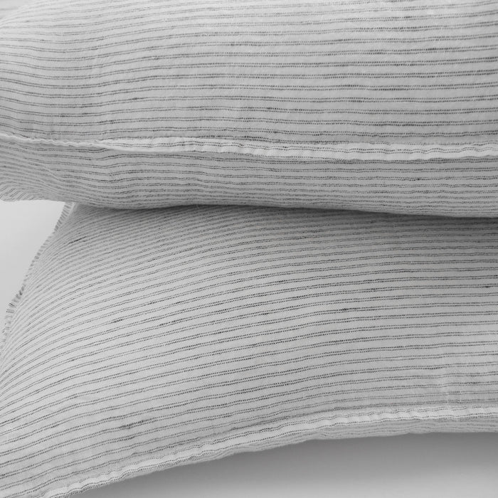 Linen Standard Pillowcase, pyjama stripe