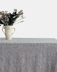 Linen Tablecloth, black stripe