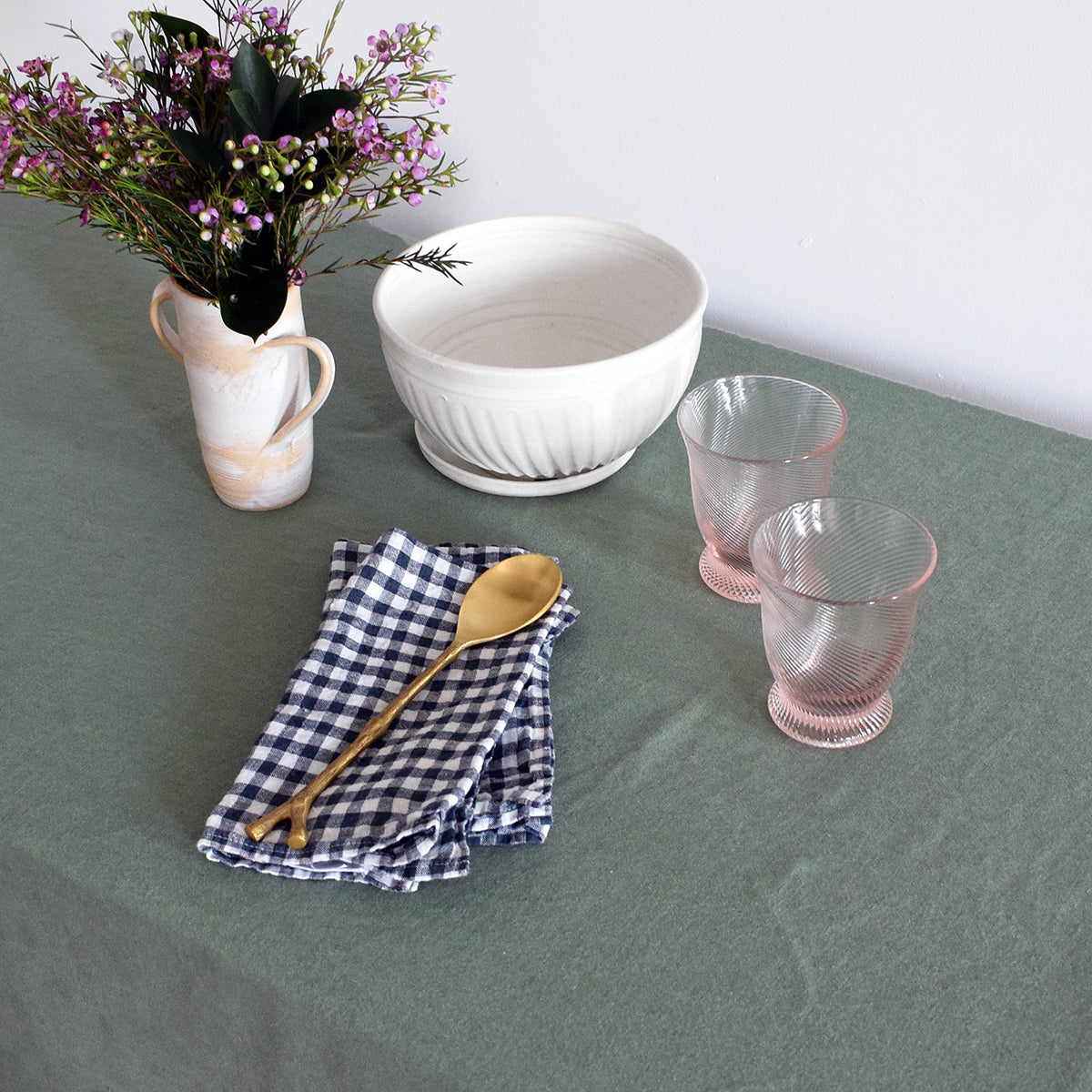 Linen Tablecloth, jade