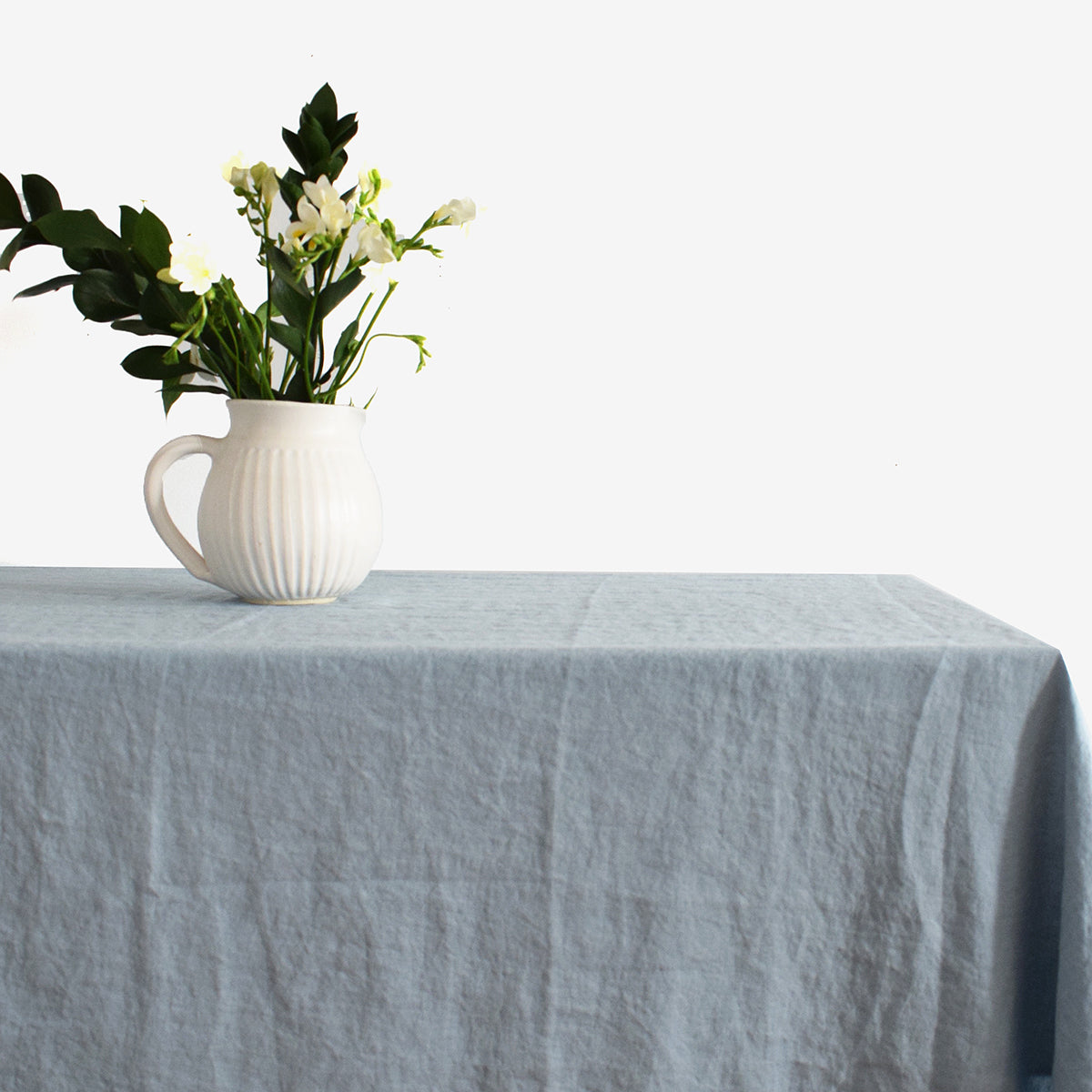 Linen Tablecloth, scandinavian blue