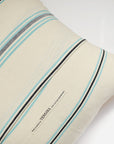 Teal Stripe Pillow, square