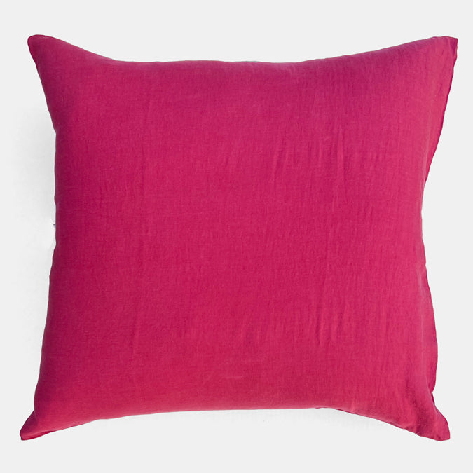 Linen Euro Pillowcase, tyrian pink