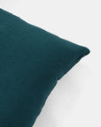 Linge Particulier Vintage Green Standard Linen Pillowcase Sham for a colorful linen bedding look in deep teal green - Collyer's Mansion