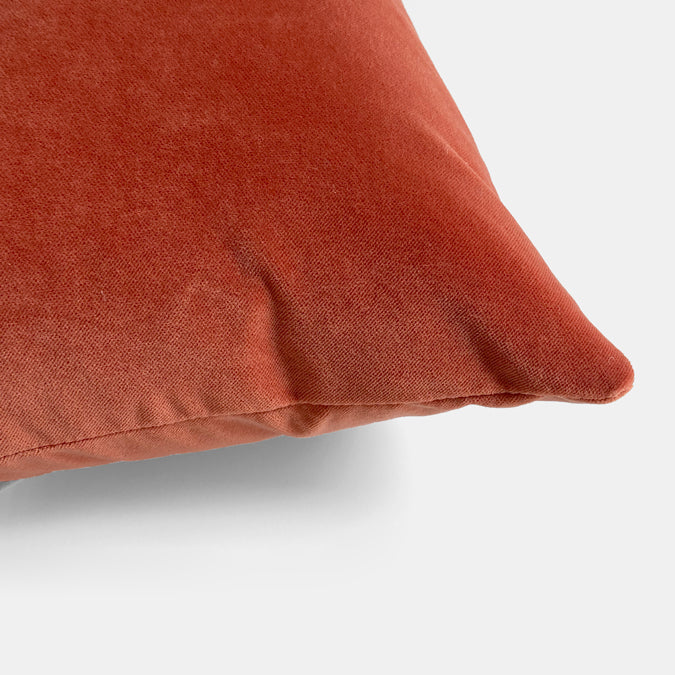 Winthrop Tangelo Velvet Pillow, lumbar