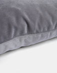 Winthrop Grey Velvet Pillow, square
