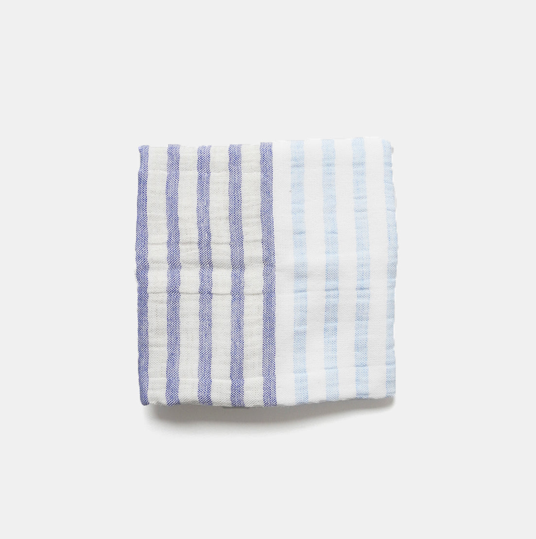 Two Tone Stripe Washcloth in Blue