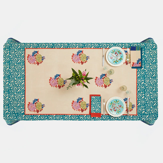 Knight Peacock Cotton Tablecloth