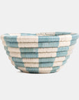 Small Blue Checkered Woven Bowl