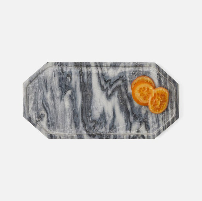 Alia Grey Marble Platter