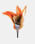 Orange Feather Brooch