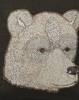 Bear Applique Pillow, square