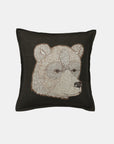 Bear Applique Pillow, square