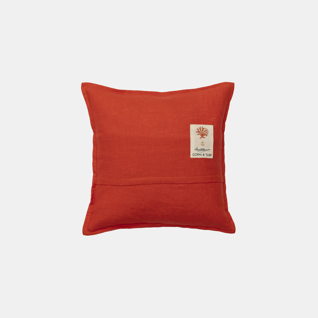 Fox Applique Pillow, square