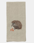 Hedgehog with Mushrooms Tea Towel