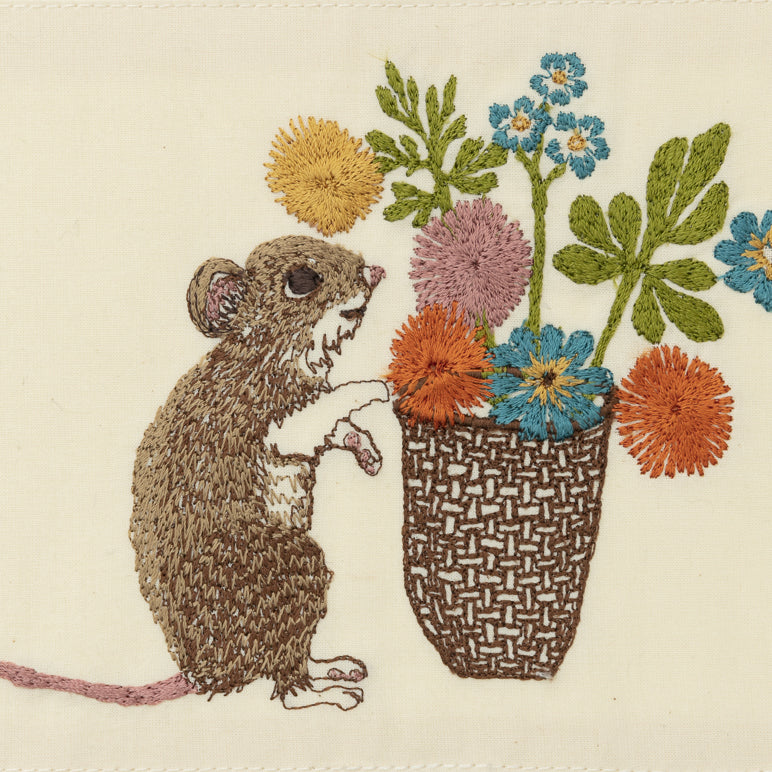 Mouse with Flowers Card