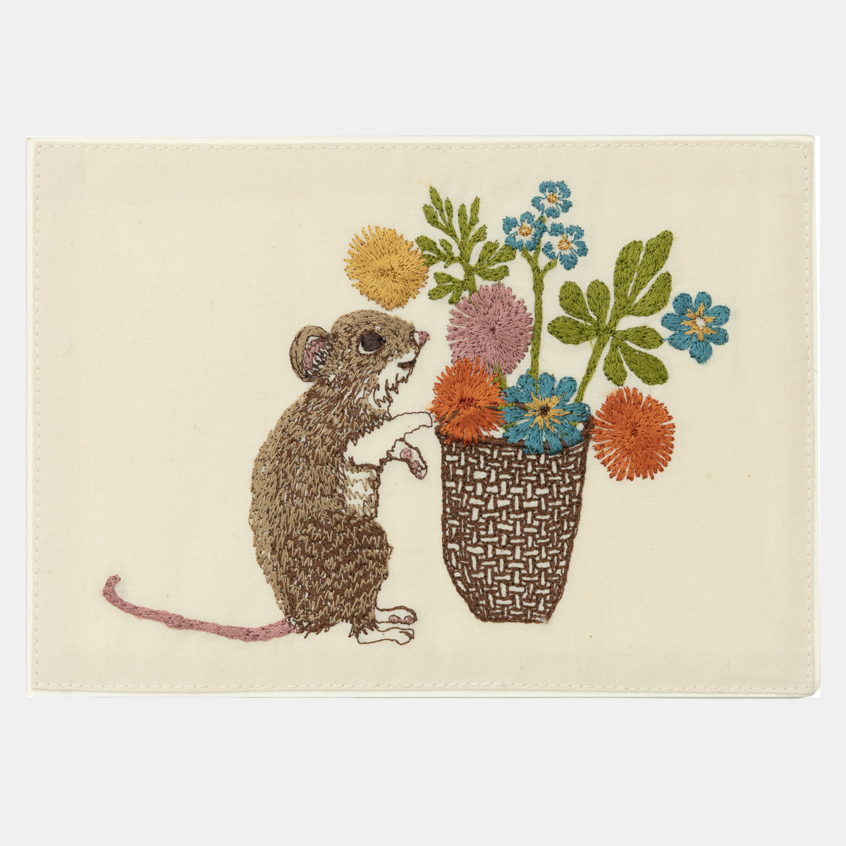 Mouse with Flowers Card