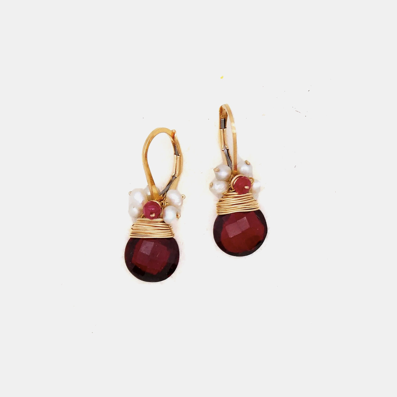 Regal Garnet Fringe Earrings