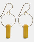 Mustard Bar Hoop Earrings