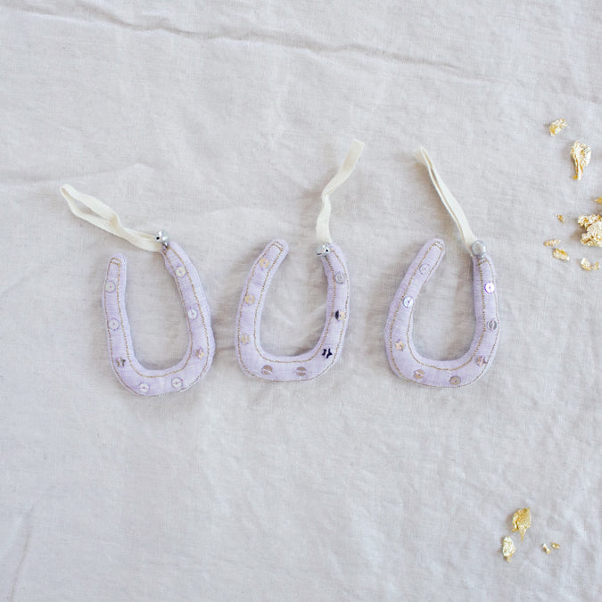 Lucky Horseshoe Lavender Sachet Hanging Decor