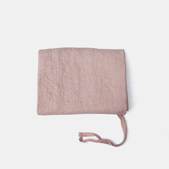 Linen Waffle Hand Towel, pale pink