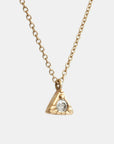 Tiny Pyramid Diamond Necklace