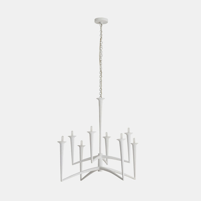 Isma Chandelier in White Gesso